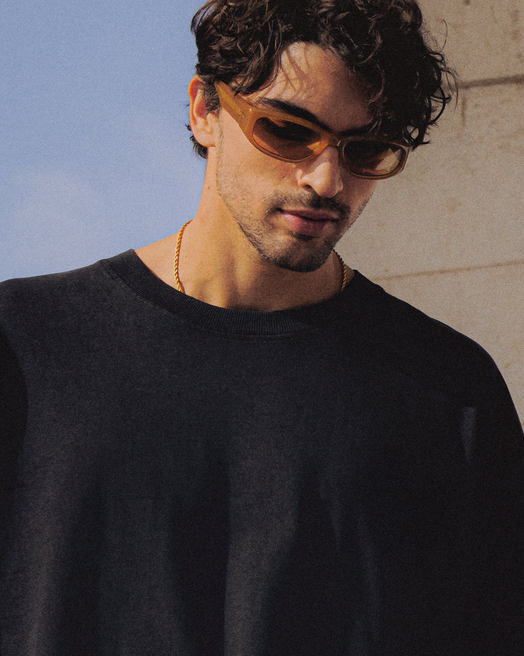 La Spice Rectangulaire Lunettes de Soleil pour homme in Brun
