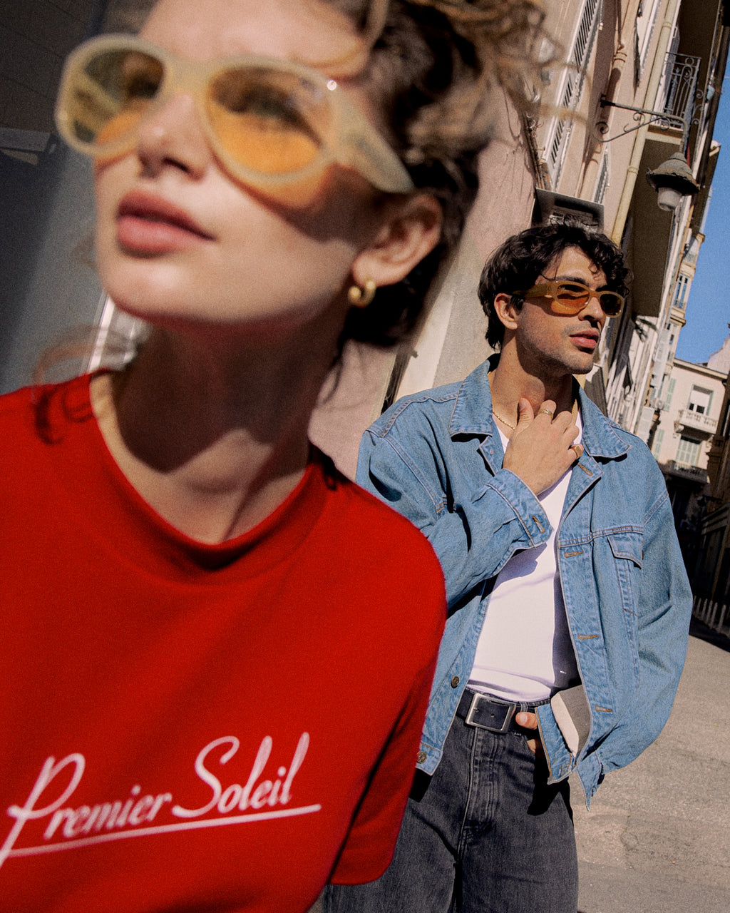 La Spice Rectangulaire Lunettes de Soleil pour homme in Brun