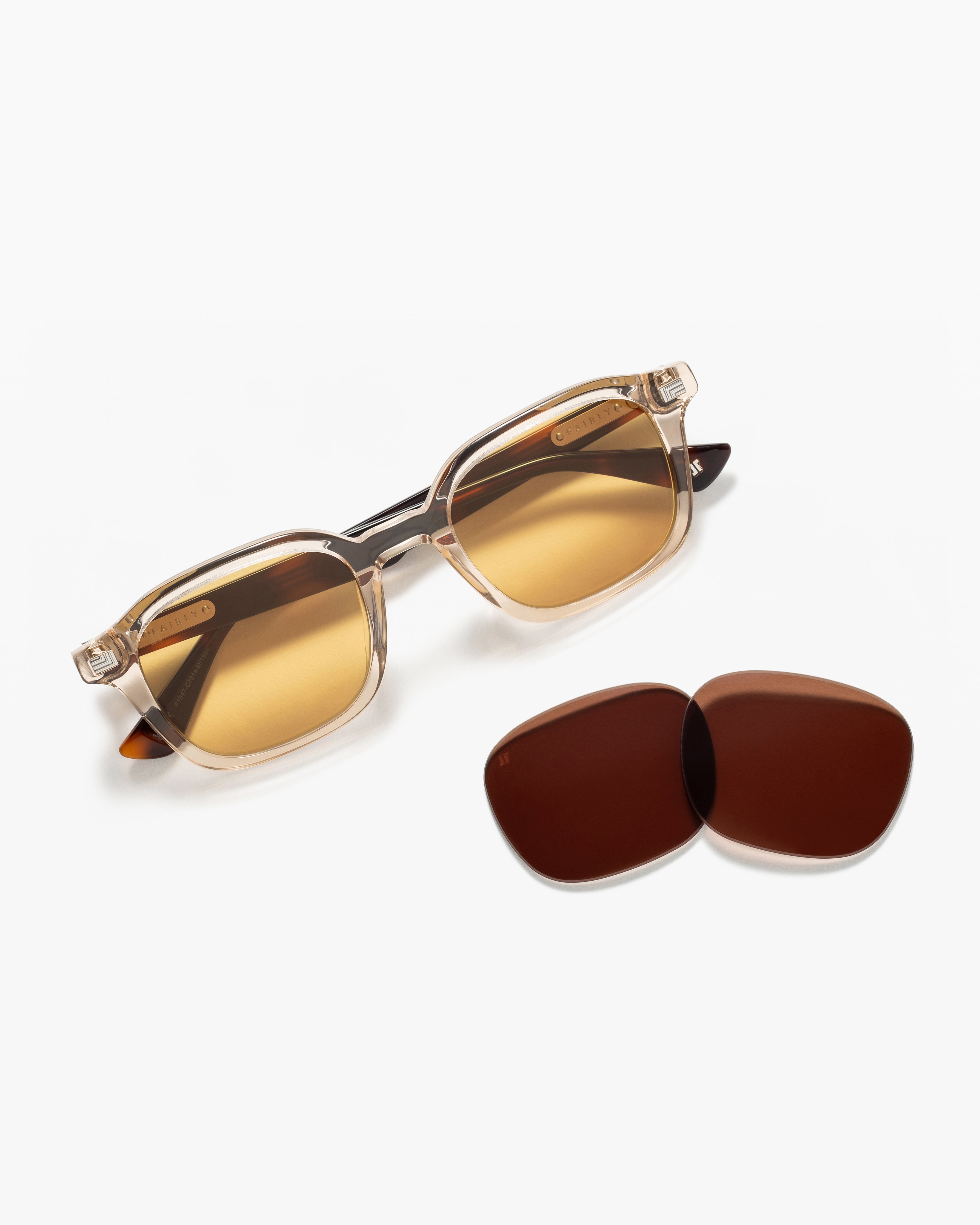 The Laurel Square Men's Sunglasses in Cream