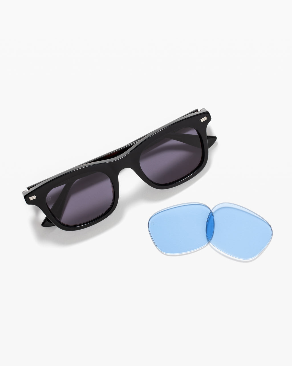 La Kite Jf Colors Rectangulaire Lunettes de Soleil pour homme in Noir