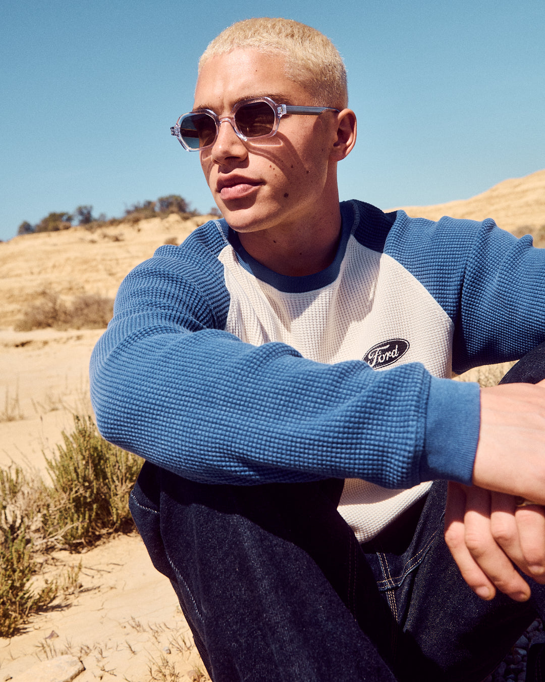 The West Medium Men's Sunglasses in White | Jimmy Fairly US