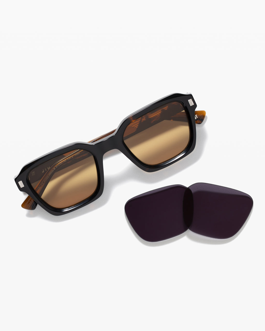 The Sky JF Colors Rectangular Men's Sunglasses in Dark Tortoise