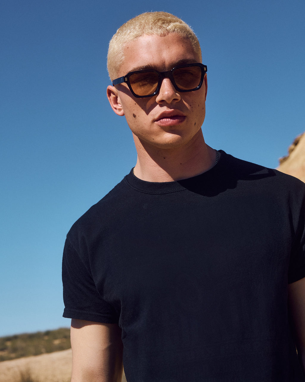 The Sky JF Colors Rectangular Men's Sunglasses in Dark Tortoise