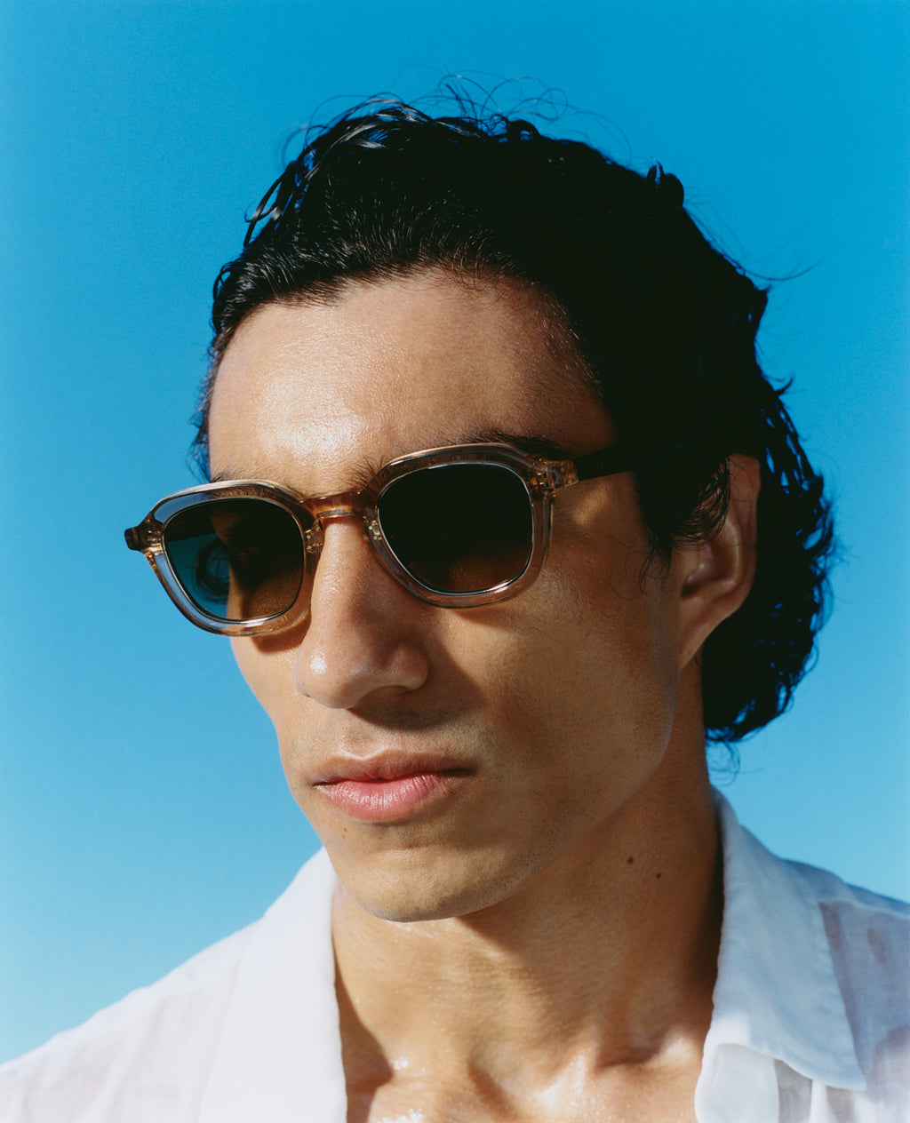 The Reef Square Men's Sunglasses in Cream