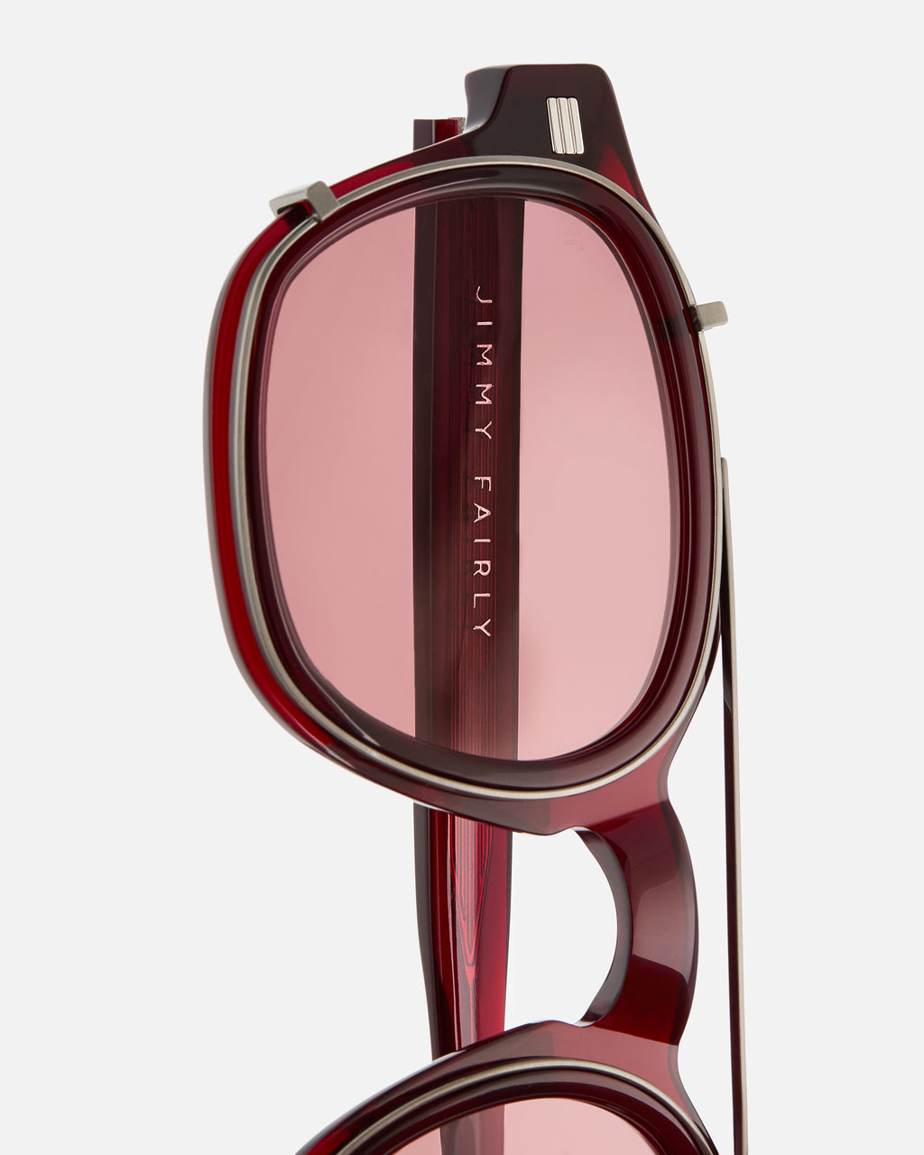 The Rise Square Men's Sunglasses in Burgundy