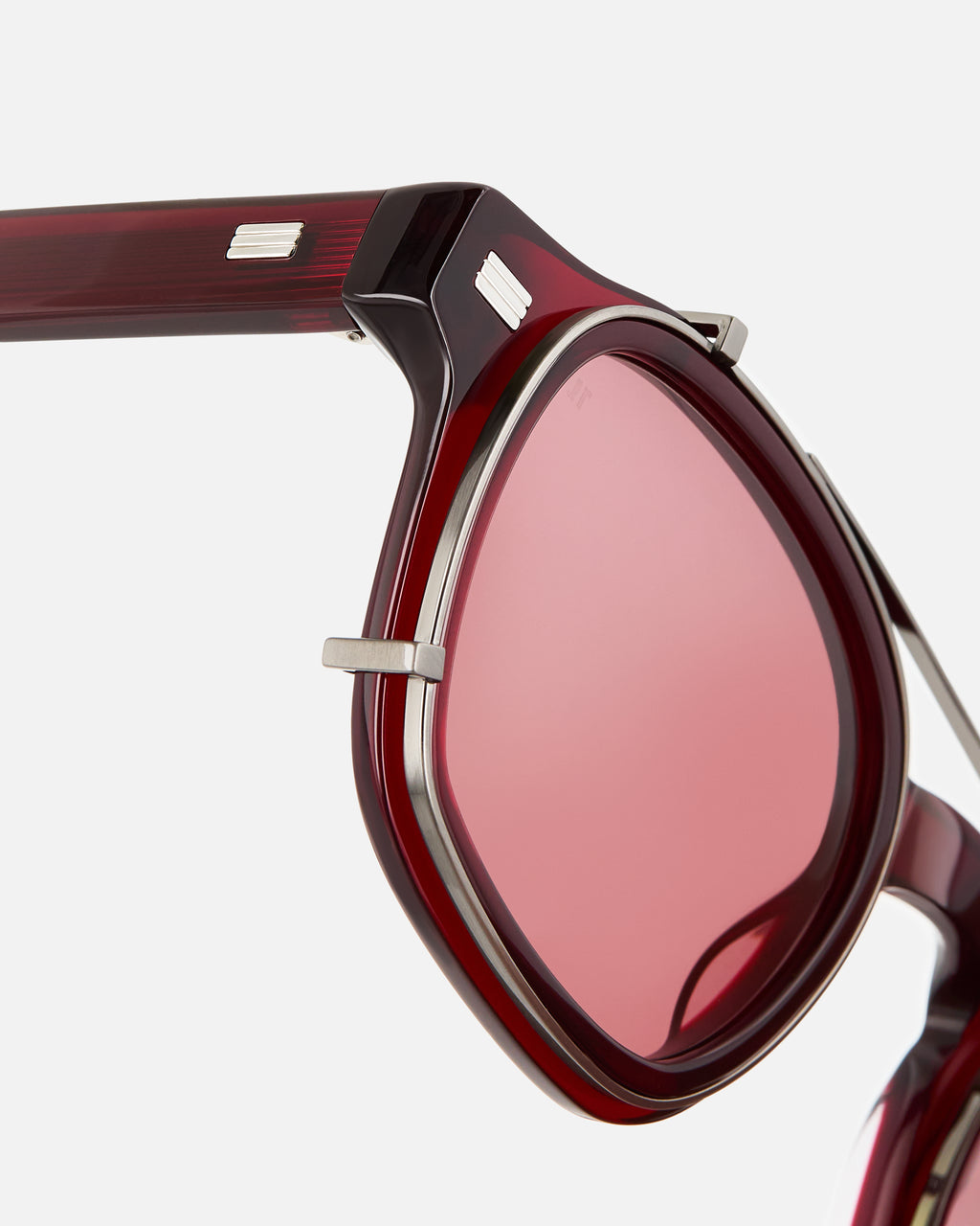 The Rise Square Men's Sunglasses in Burgundy