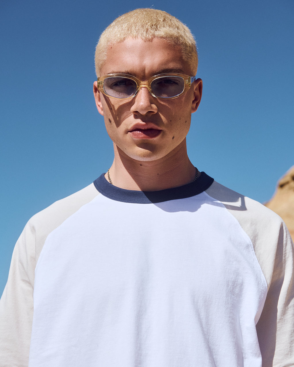 The Curl Oval Men's Sunglasses in Yellow