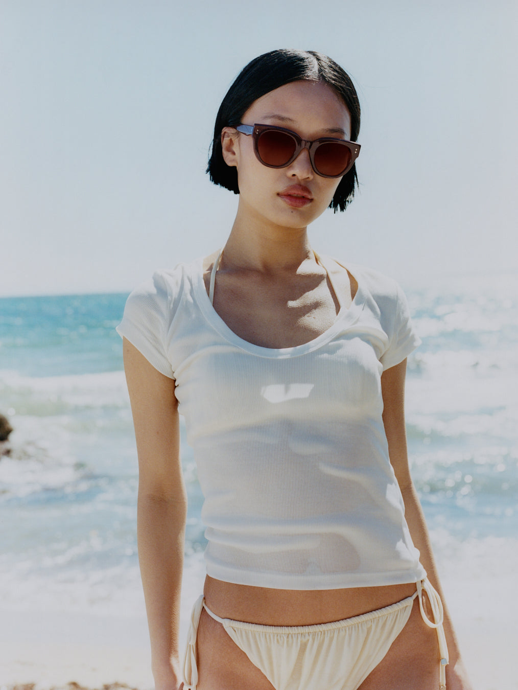 La Pacific Rond Lunettes de Soleil pour femme in Violet
