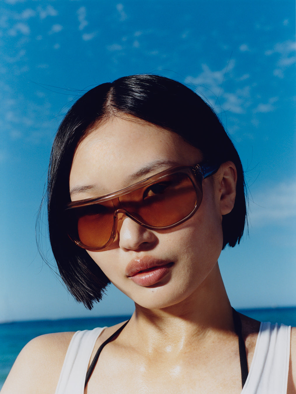 The Bia Aviator Women's Sunglasses in Brown