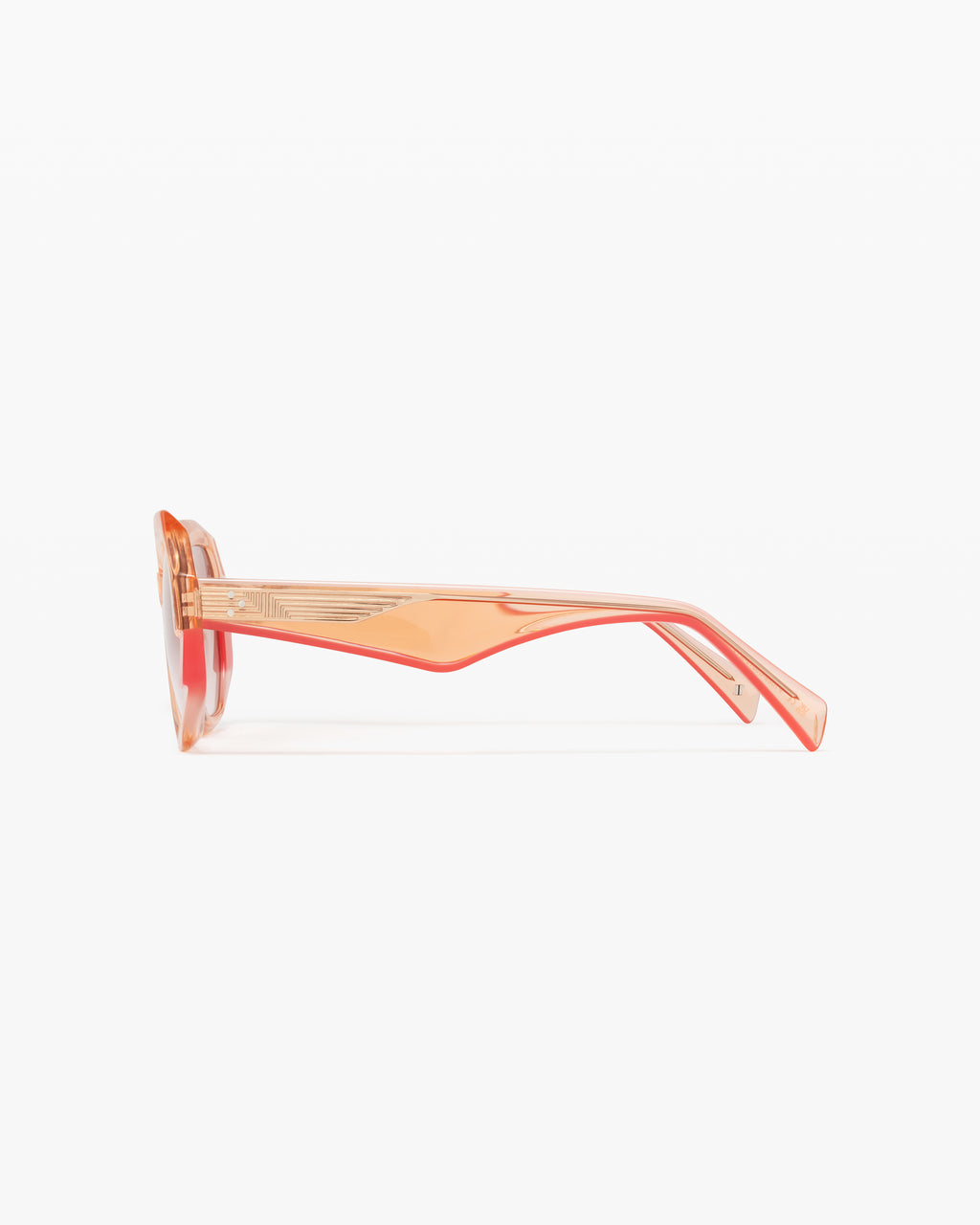 La Melt Hexagonal Lunettes de Soleil pour femme in Orange
