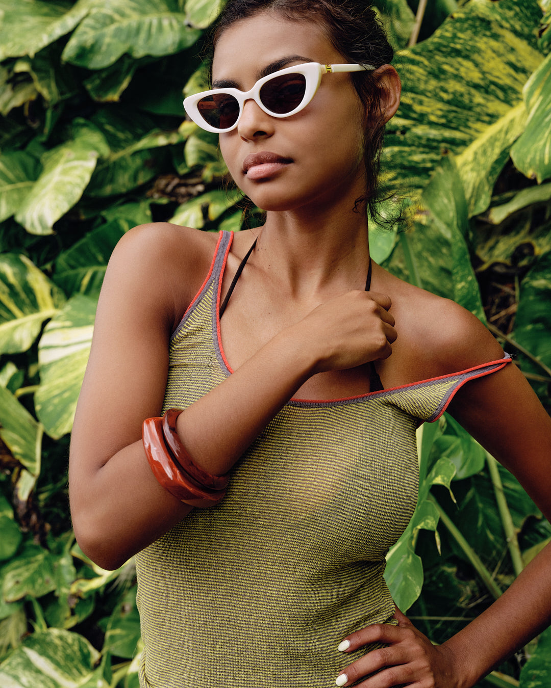 The Miza Medium Women's Sunglasses in Cream | Jimmy Fairly US