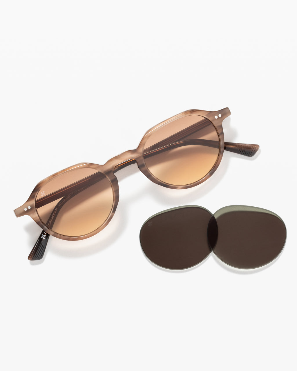 The Peak JF Colors Round Men's Sunglasses in Brown