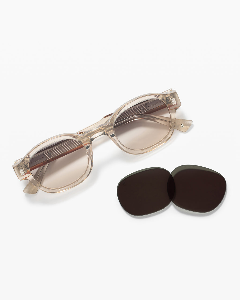 La Gascon JF Colors Hexagonal Lunettes de Soleil pour homme in Crème