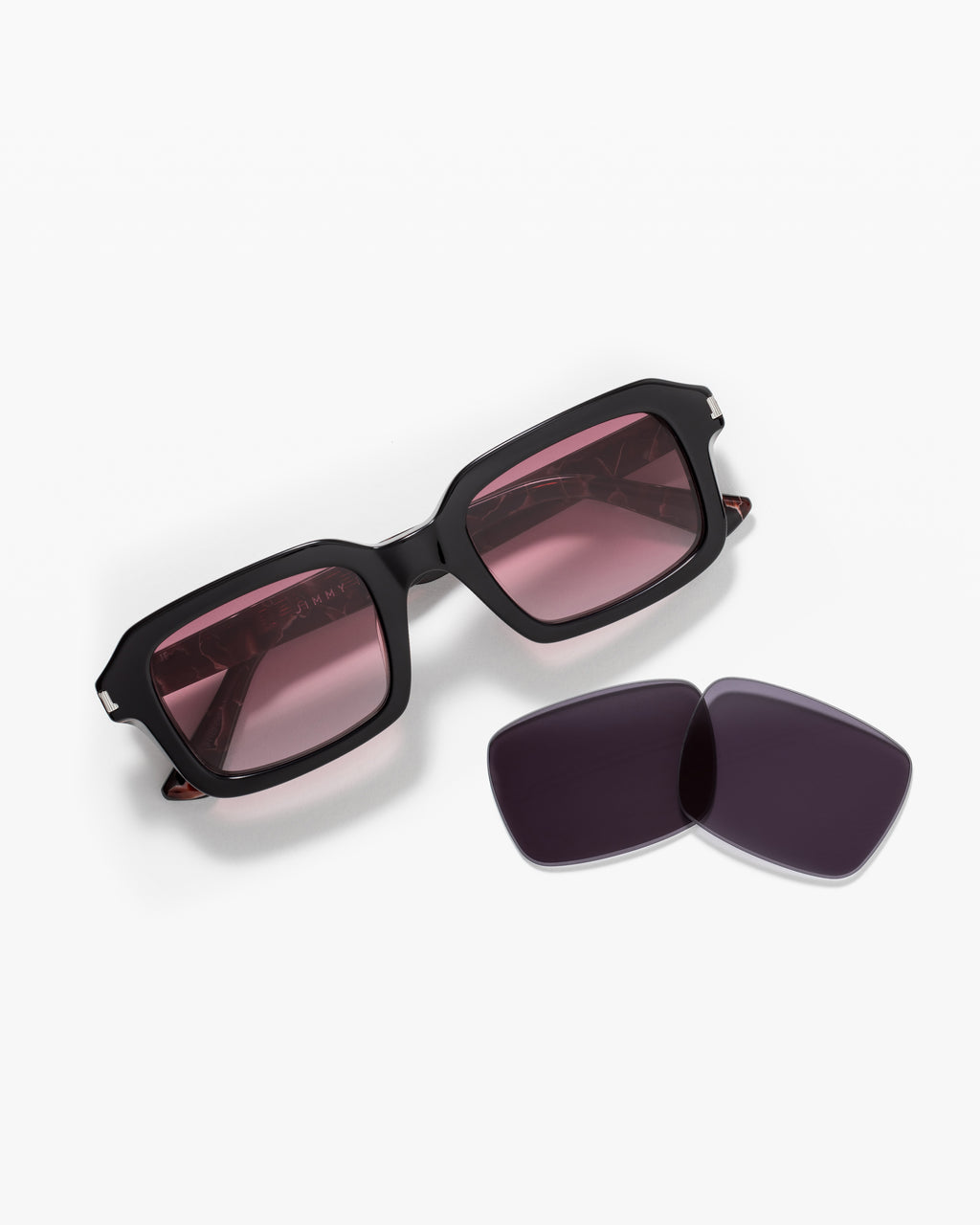La Contis JF Colors Rectangulaire Lunettes de Soleil pour homme in Rouge
