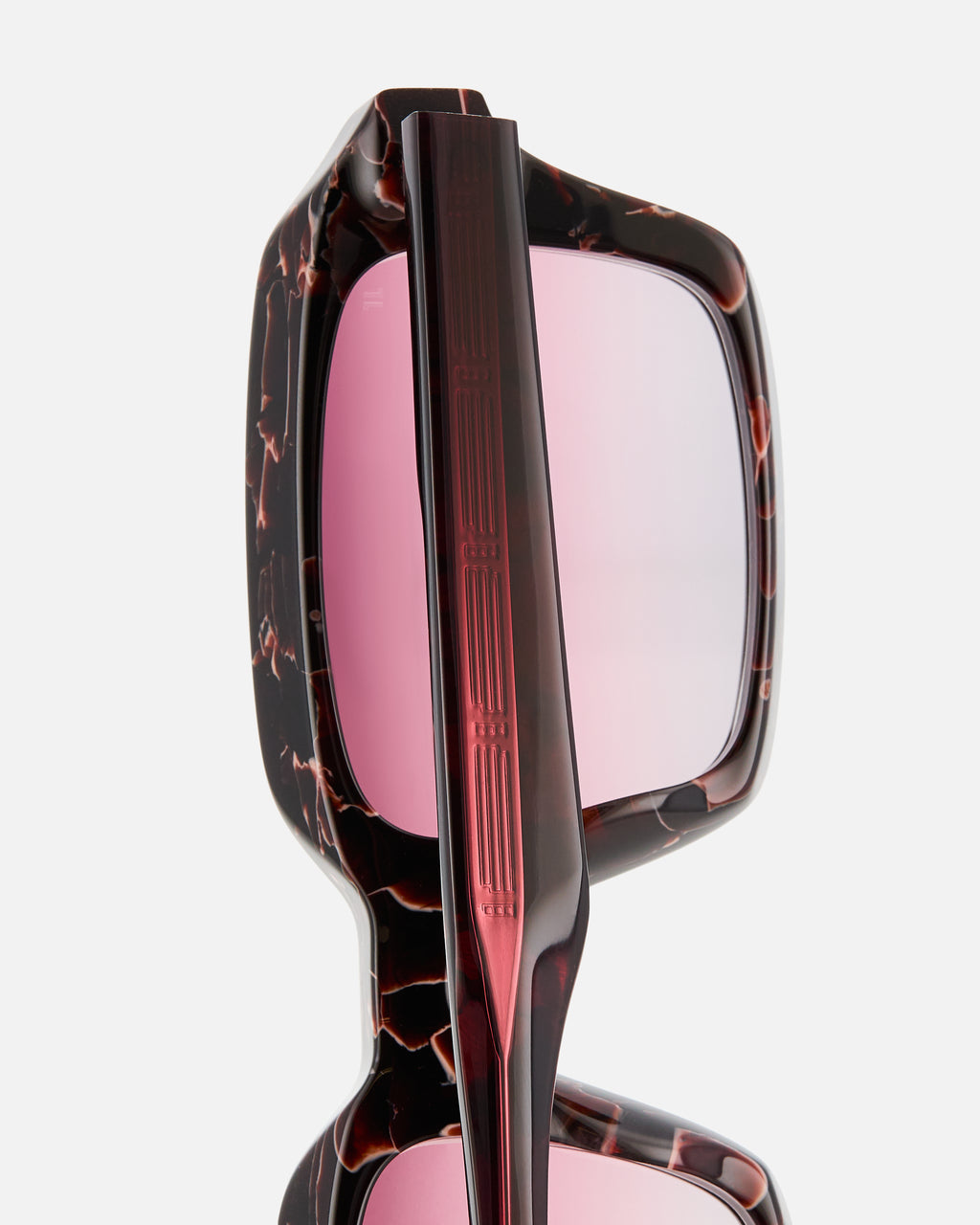 La Contis JF Colors Rectangulaire Lunettes de Soleil pour homme in Rouge