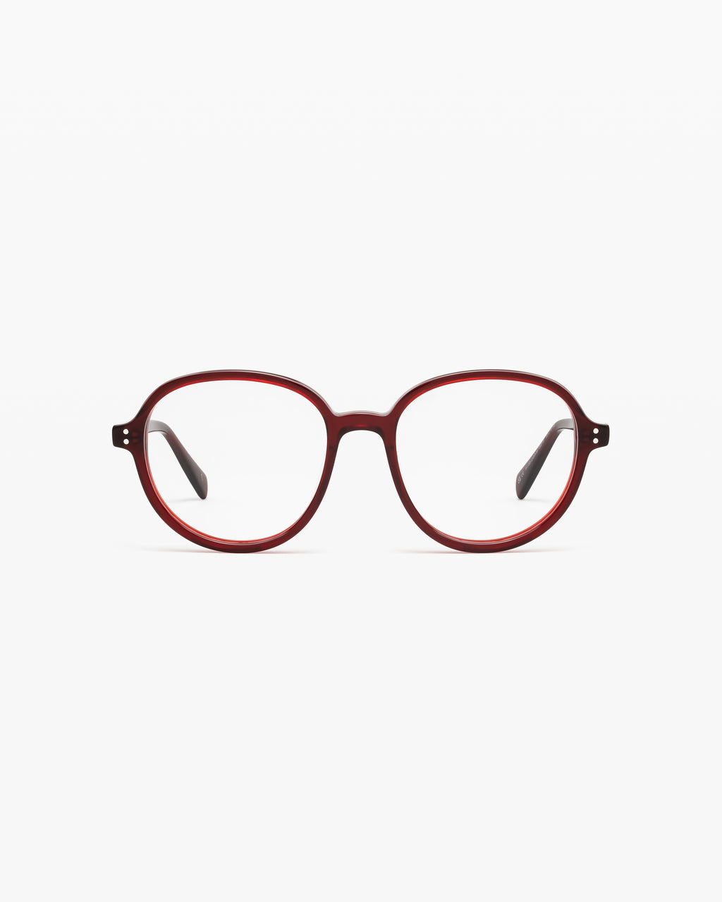 The Hope Round Women's Eyeglasses in Burgundy