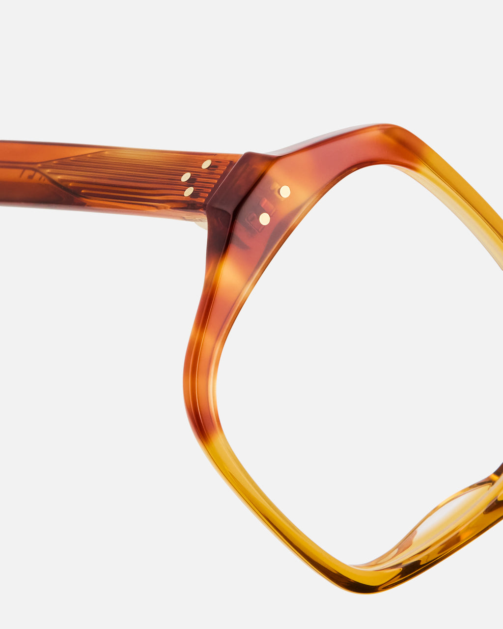 La Harper Hexagonal Lunettes de Vue pour femme in Brun