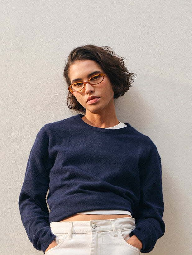 La Clover Ovaladas Gafas para Mujer in Carey amarillo