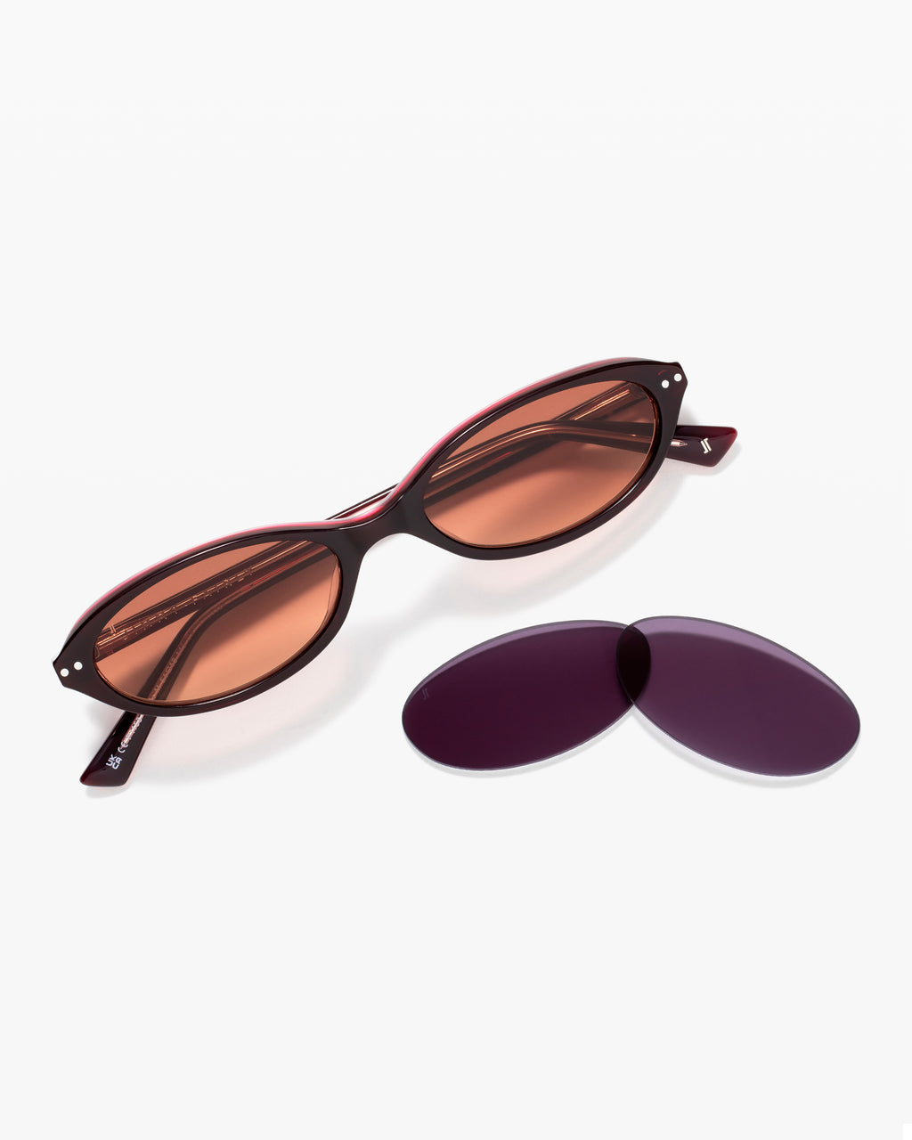 La Clover JF Colors Ovale Lunettes de Soleil pour femme in Rouge