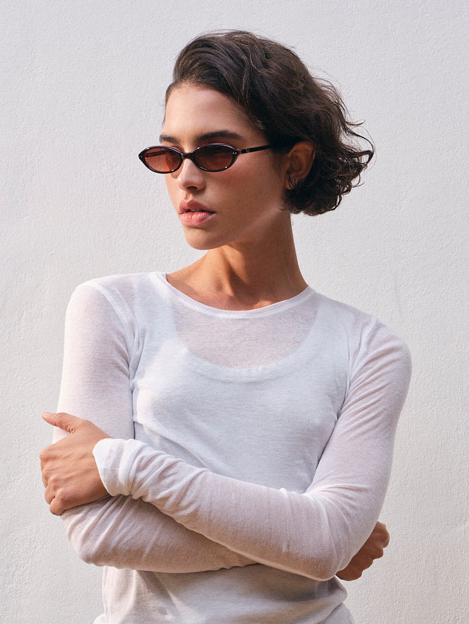 La Clover JF Colors Ovale Lunettes de Soleil pour femme in Rouge