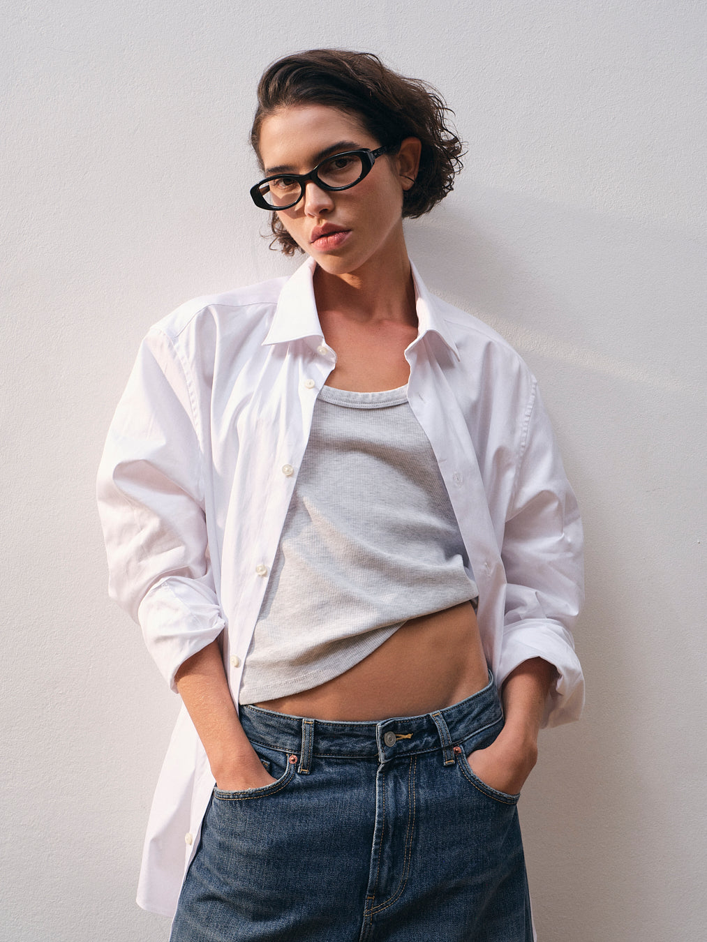 La Sophia Ovaladas Gafas para Mujer in Negro