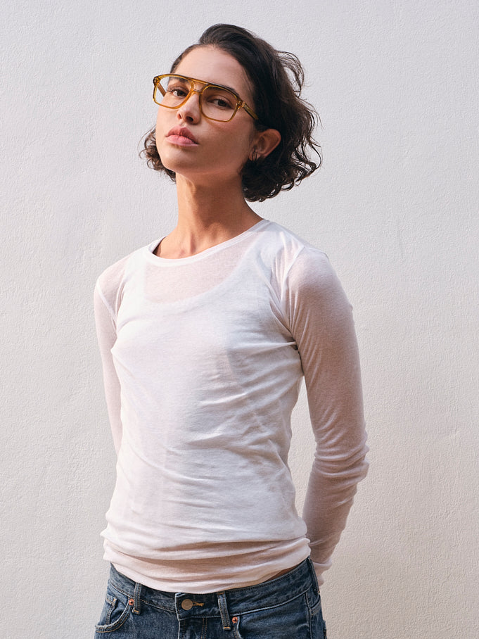The Palmer Medium Women's Eyeglasses in Yellow | Jimmy Fairly GR