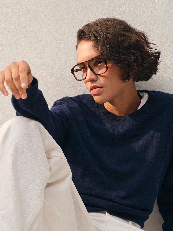 The Palmer Aviator Women's Eyeglasses in Dark Tortoise