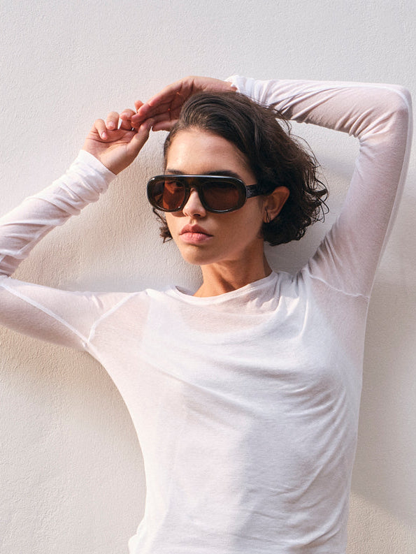 La Peyton Aviador Gafas de Sol para Mujer in Verde