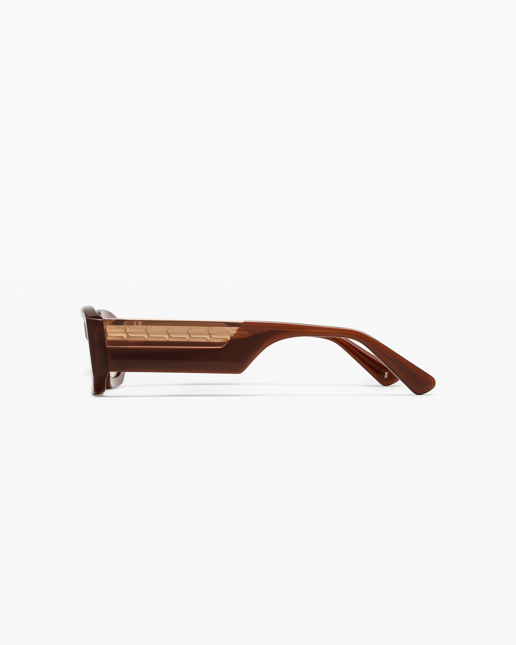 The League Rectangular Men's Sunglasses in Brown