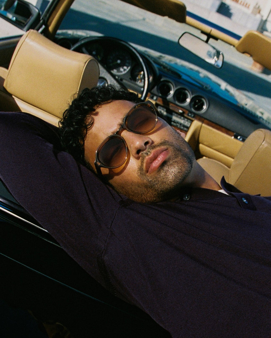 The Harvey Aviator Men's Sunglasses in Brown