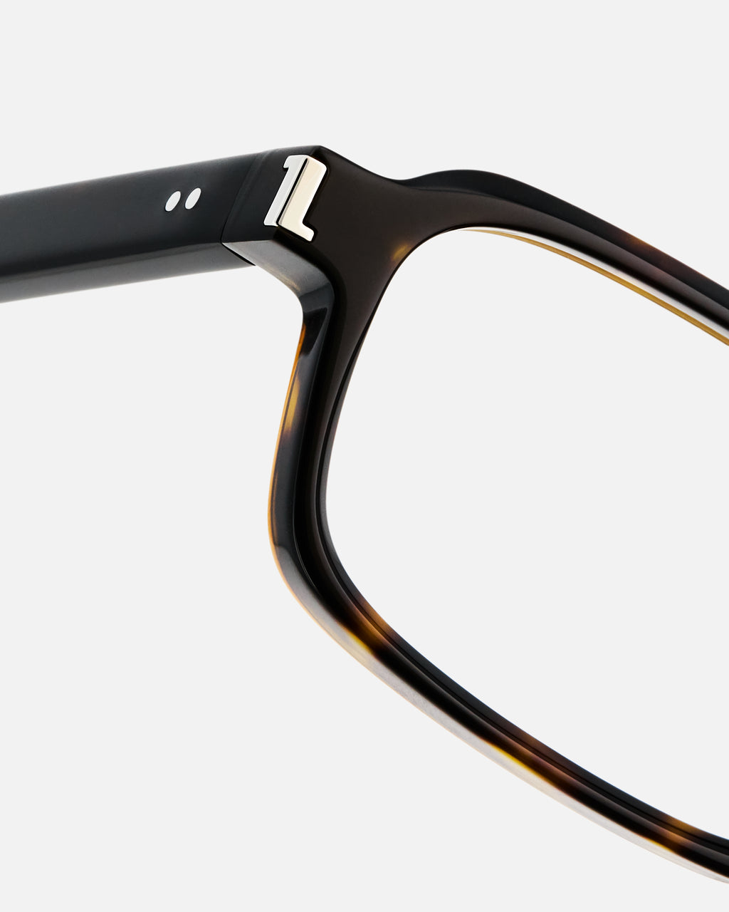 La Dean Rectangular Gafas para Hombre in Carey oscuro