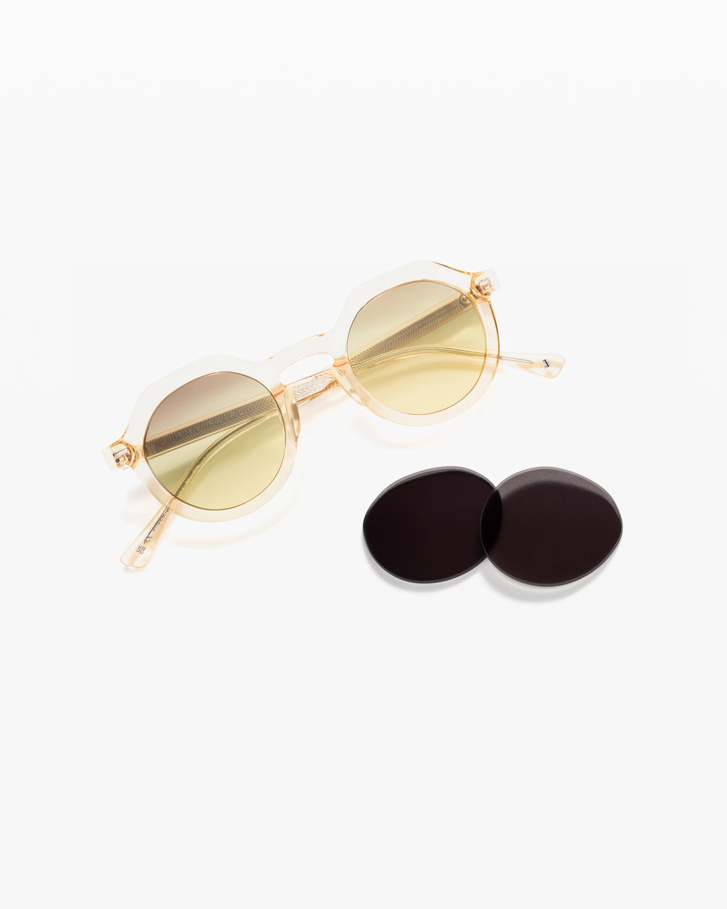 The Hometown L Round Men's Sunglasses in Yellow