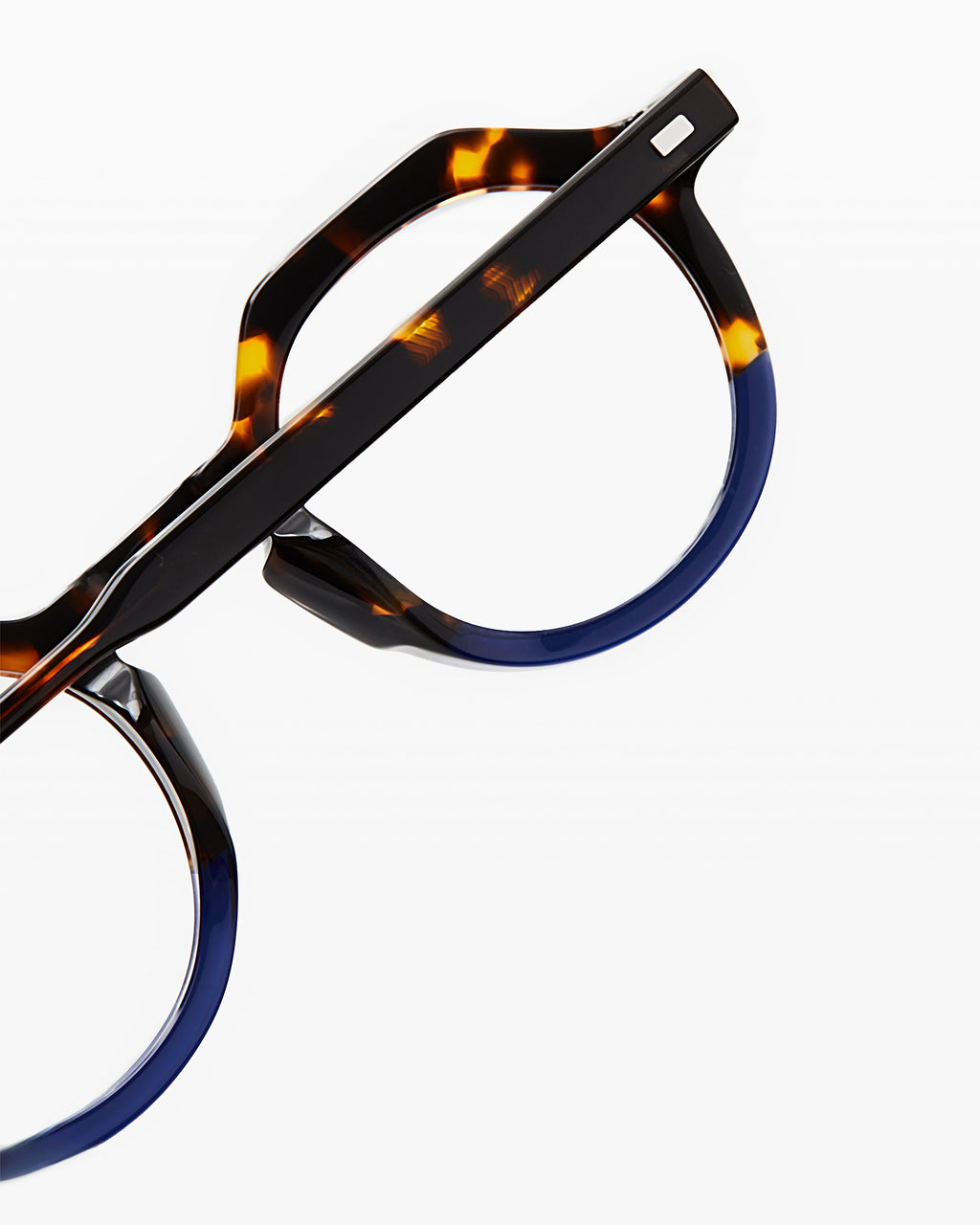 The Hometown Round Men's Eyeglasses in Blue Tortoise