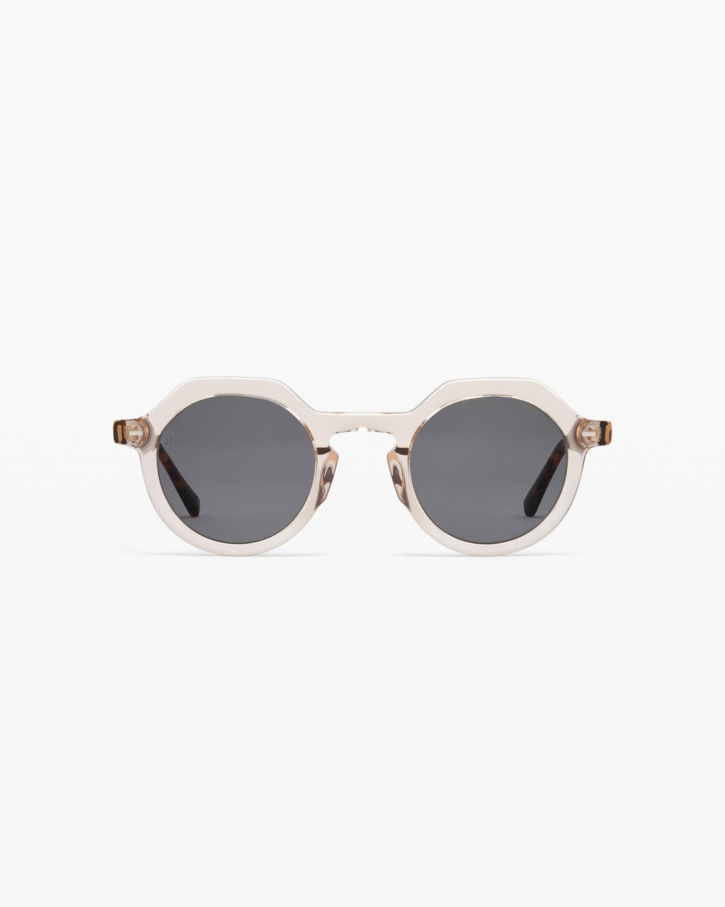 The Hometown L Round Men's Sunglasses in Transparent