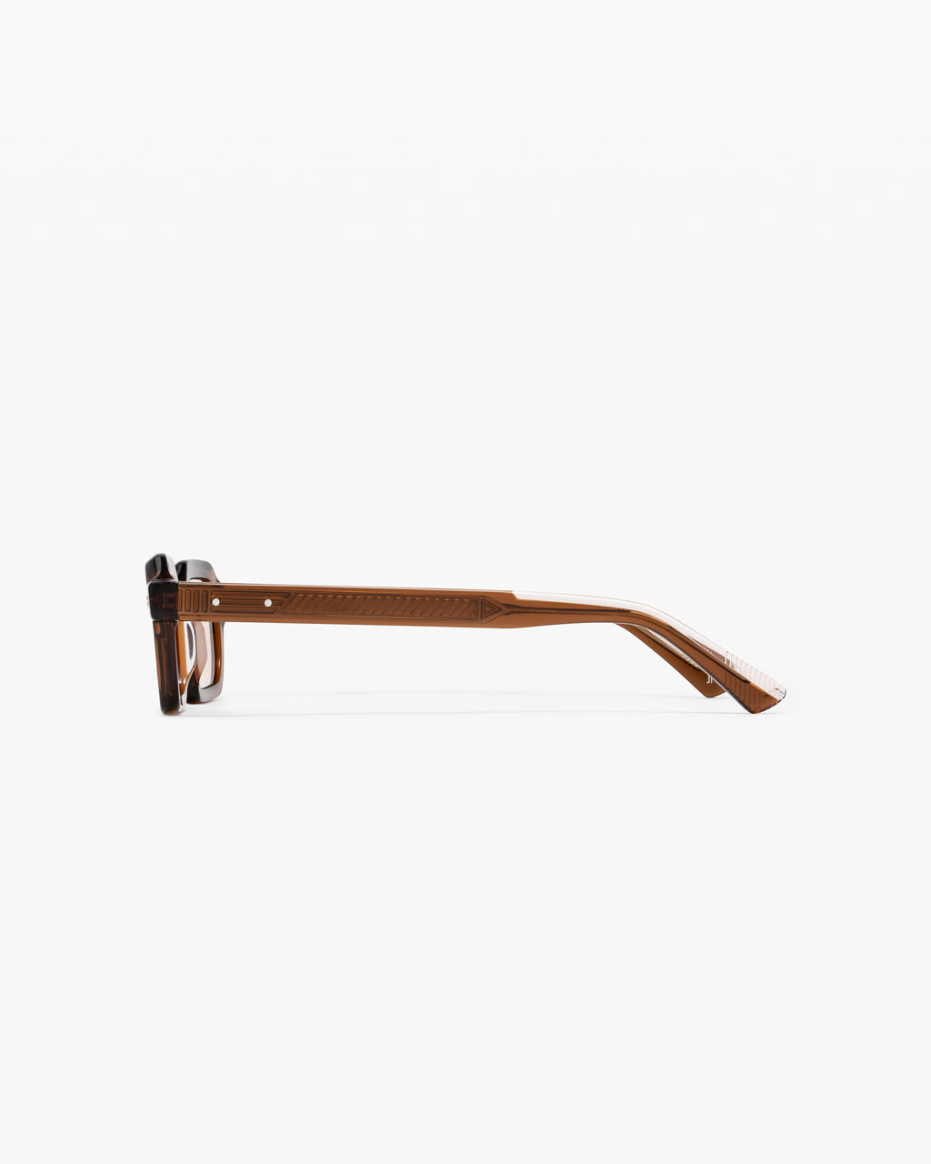 The Crest Rectangular Men's Sunglasses in Brown