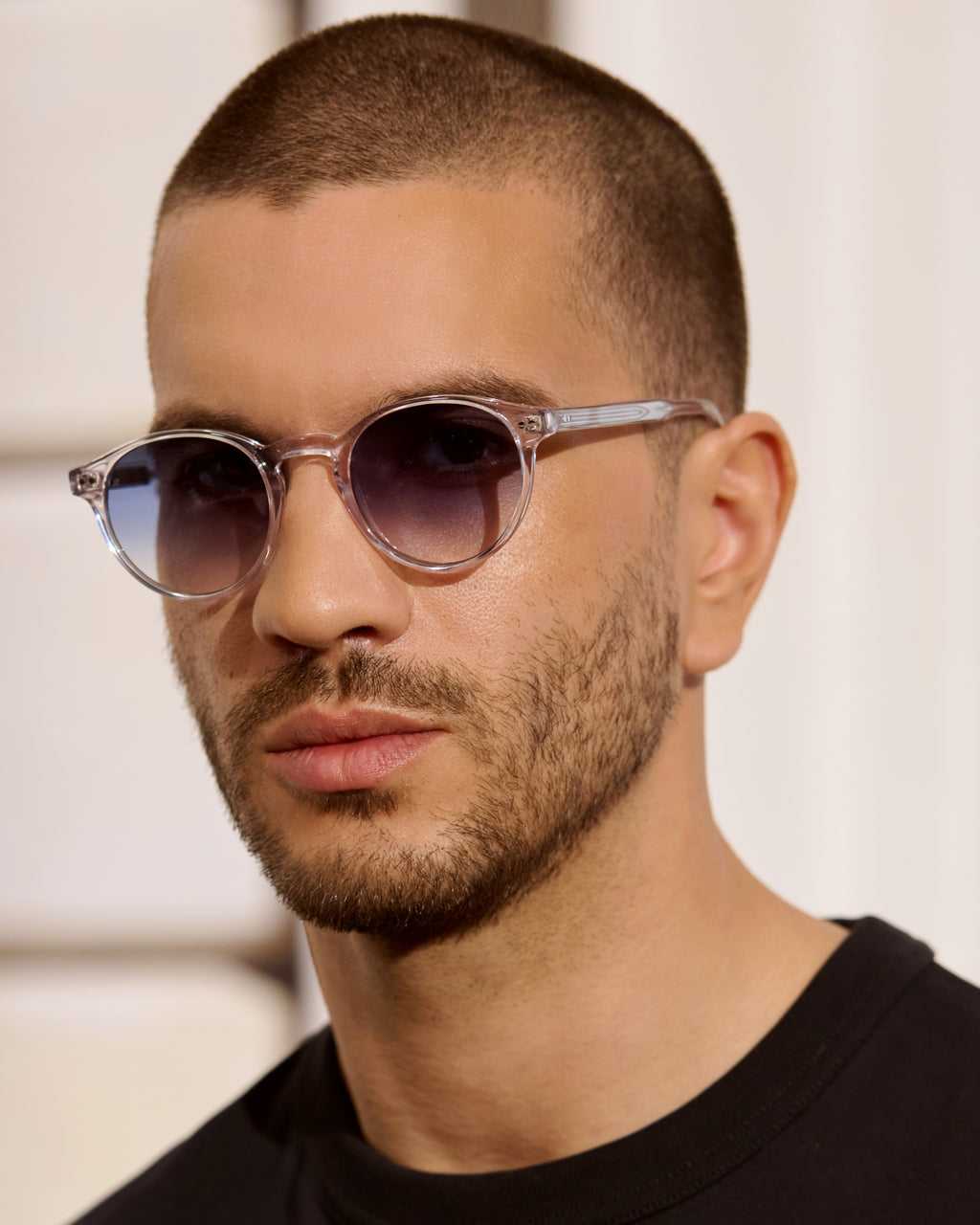 The Cloud Rund Herren-Sonnenbrillen Icons in Transparent