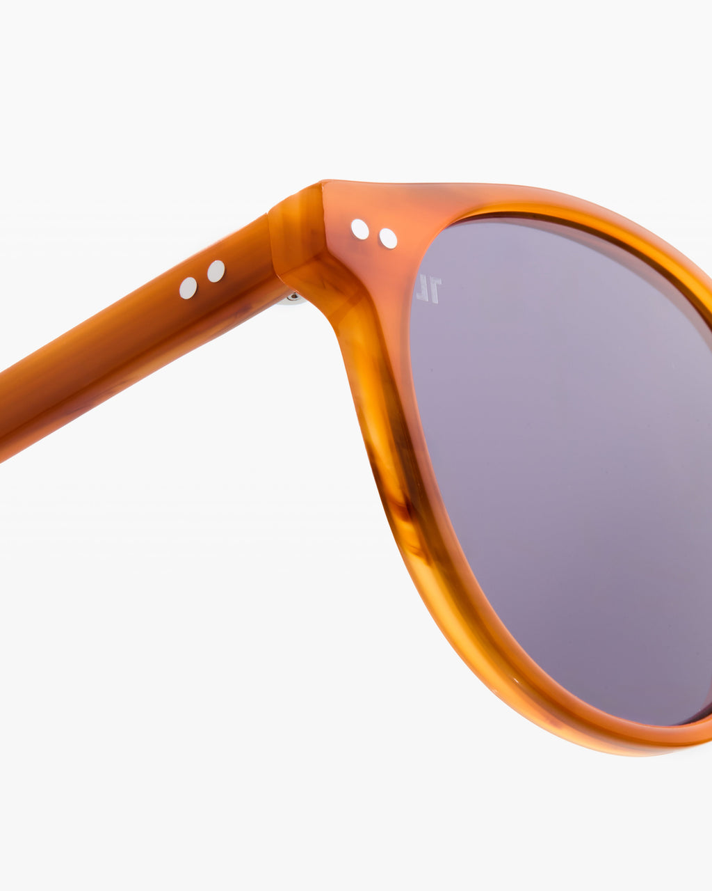 The Cloud Round Men's Sunglasses in Orange