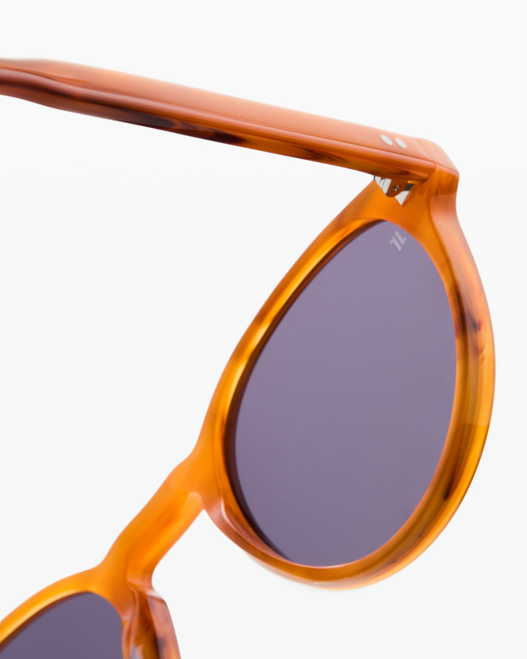 The Cloud Round Men's Sunglasses in Orange