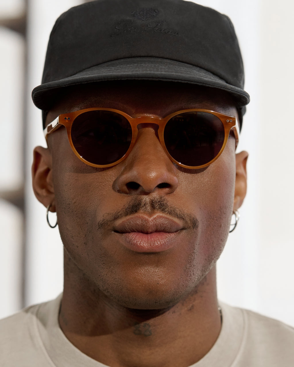 The Cloud Round Men's Sunglasses in Orange