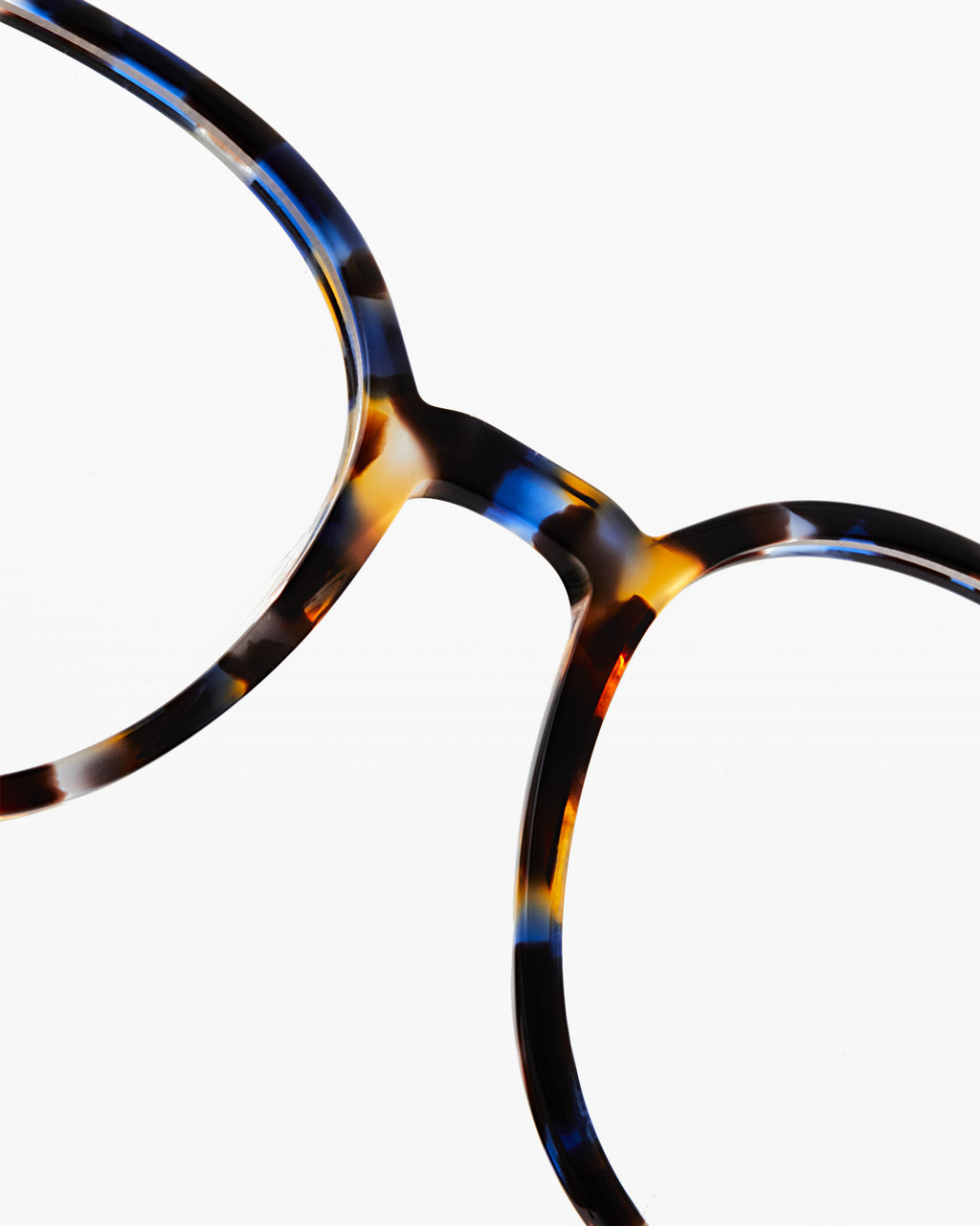 The Flawless S Round Women's Eyeglasses in Blue Tortoise