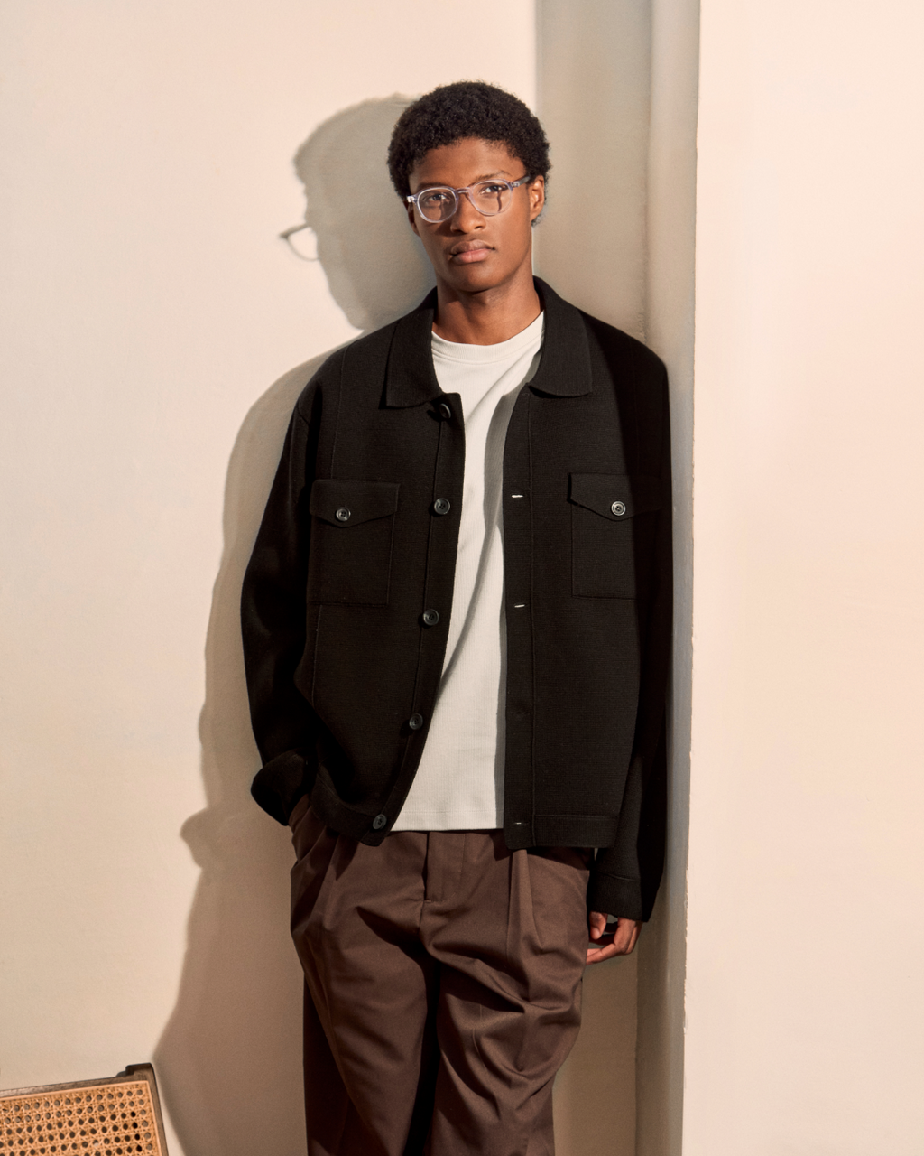 The Evans L Rund Herrenbrillen in Transparent