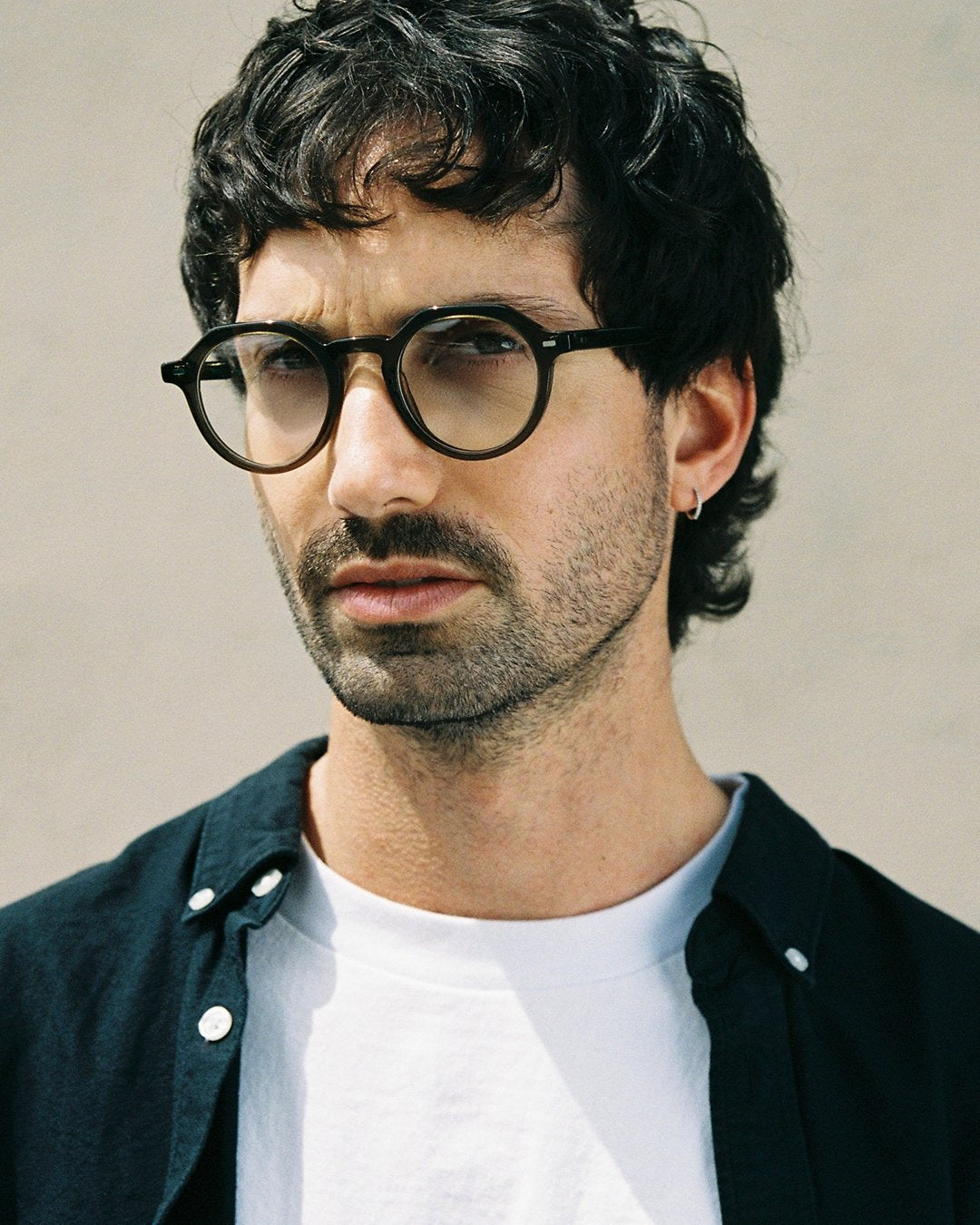 The Coolio Round Men's Eyeglasses in Dark green