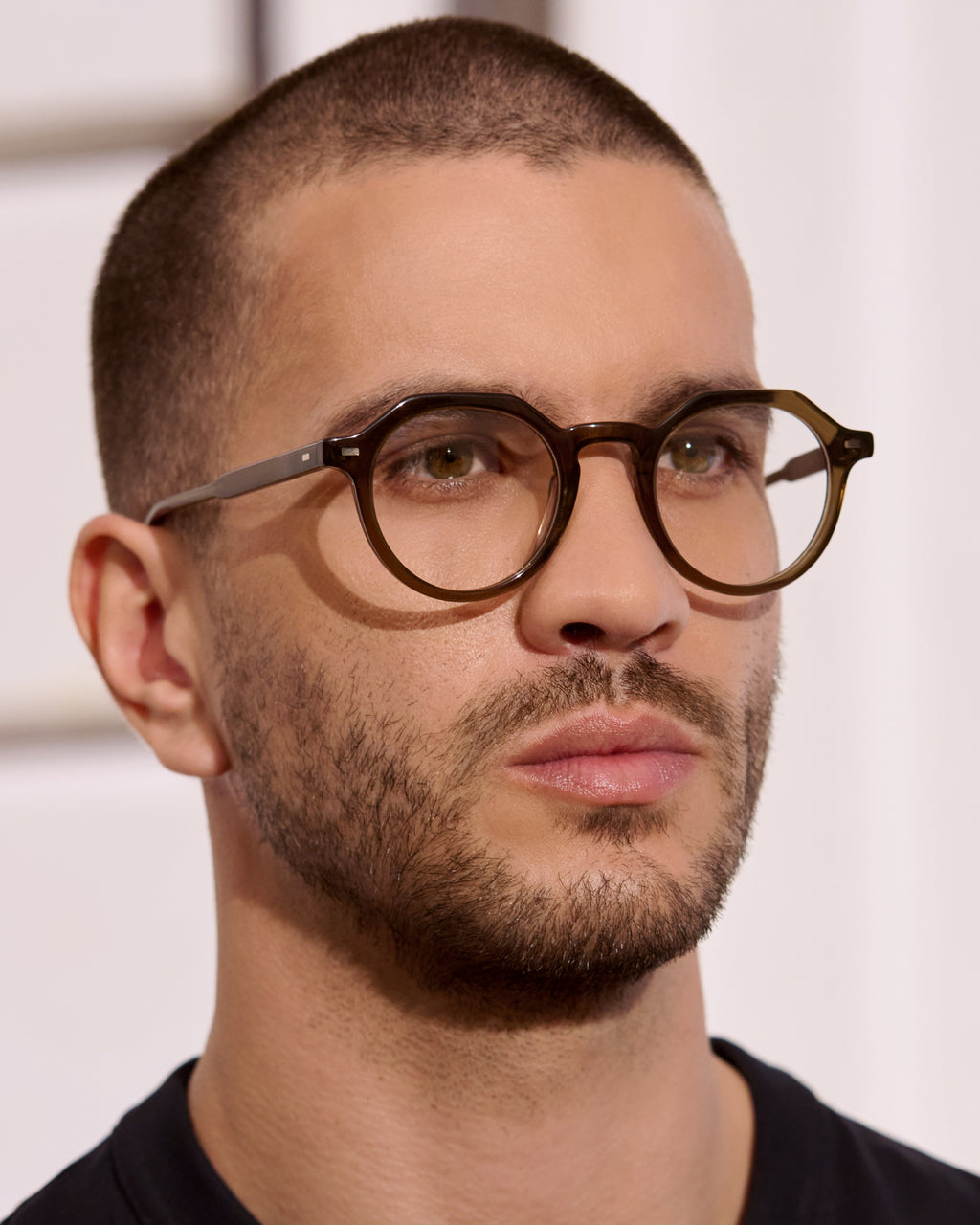 The Coolio Rund Herrenbrillen in Dunkelgrün