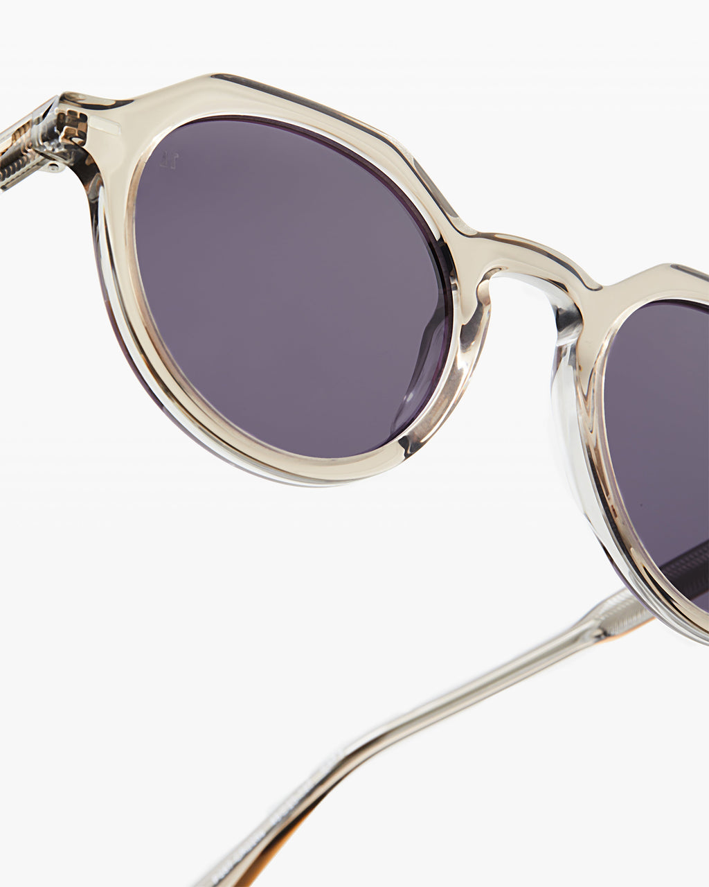The Coolio L Round Men's Sunglasses in Light grey