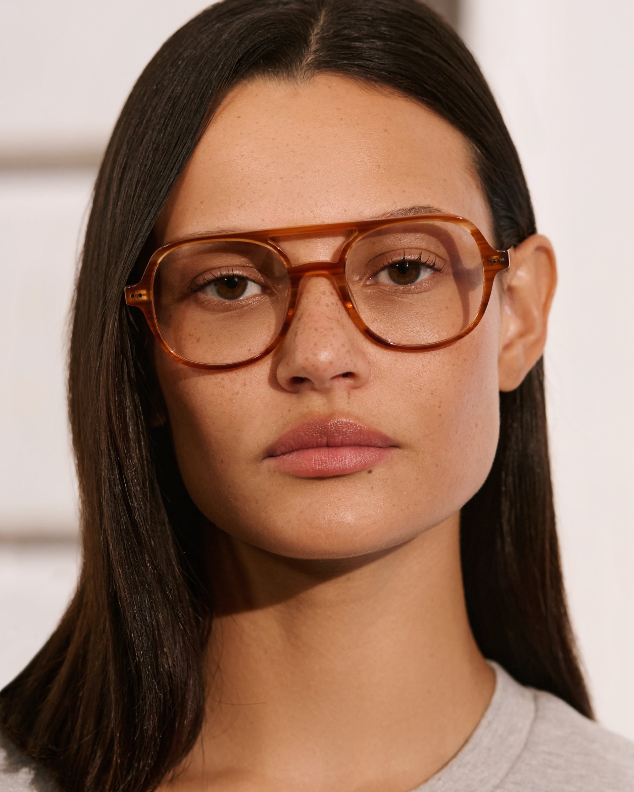 The Steam Aviator Women's Eyeglasses in Orange