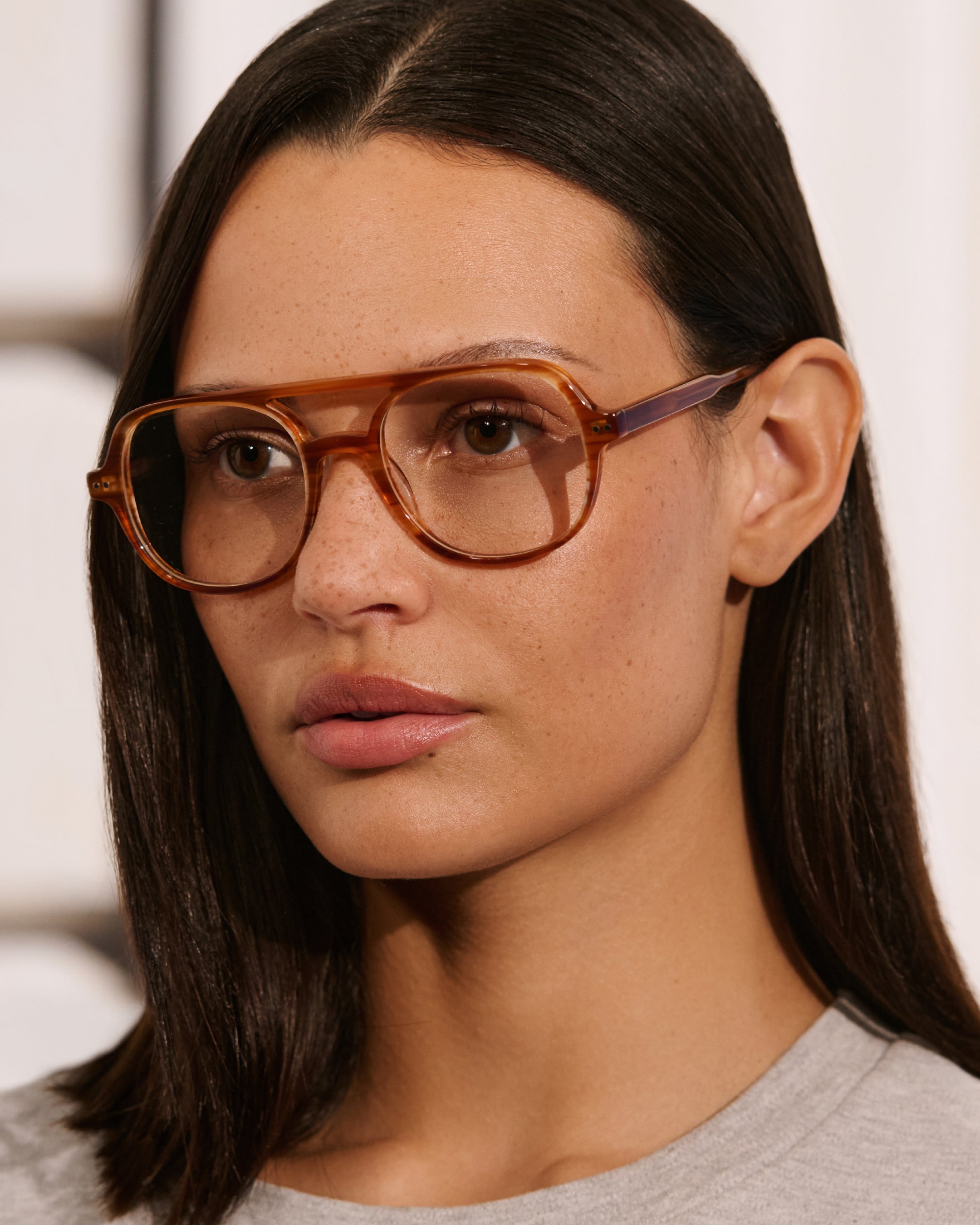 The Steam Aviator Women's Eyeglasses in Orange