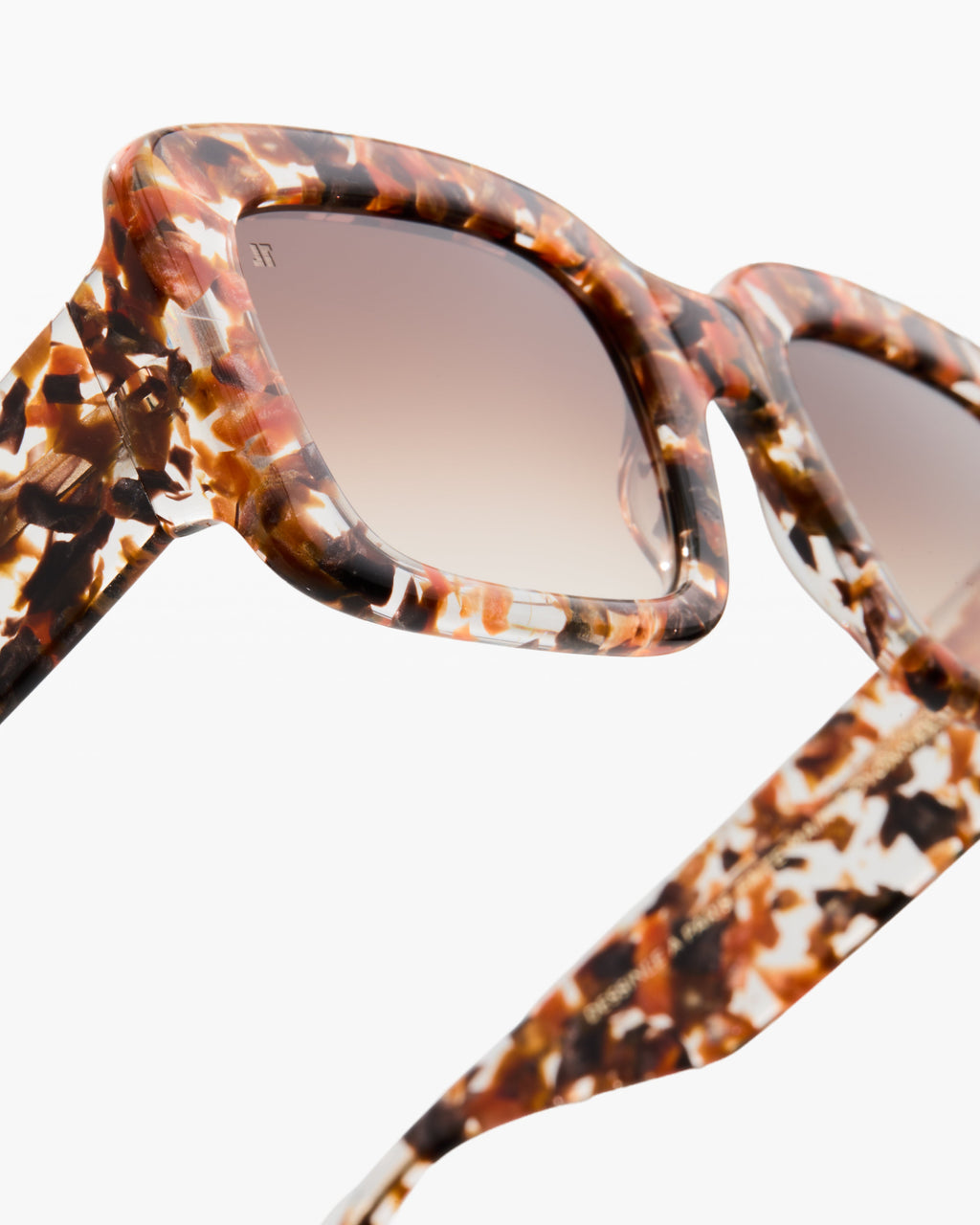 The Gioia Rechteckig Damen-Sonnenbrillen in Tortoise