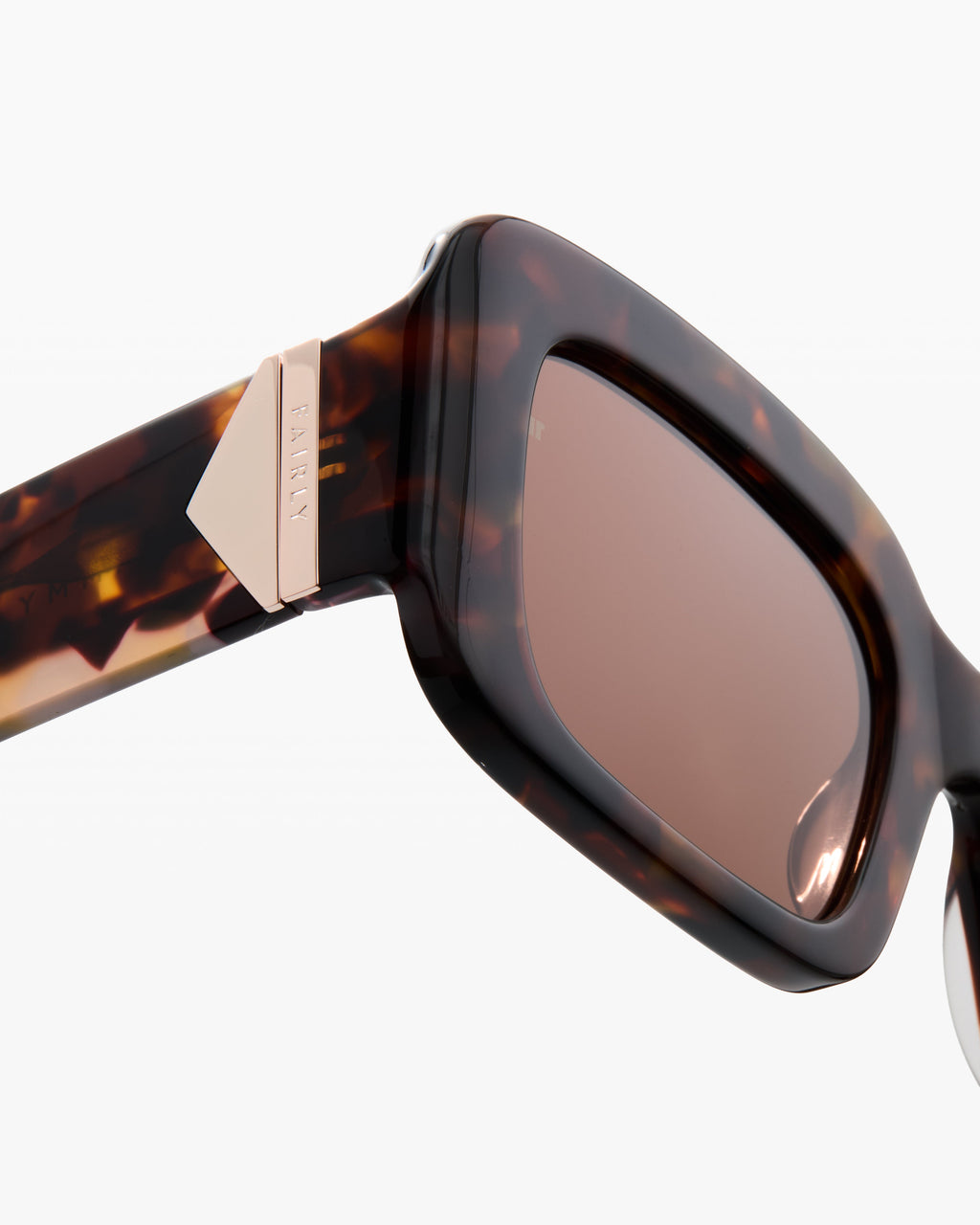 The Gioia Rectangular Women's Sunglasses in Dark Tortoise