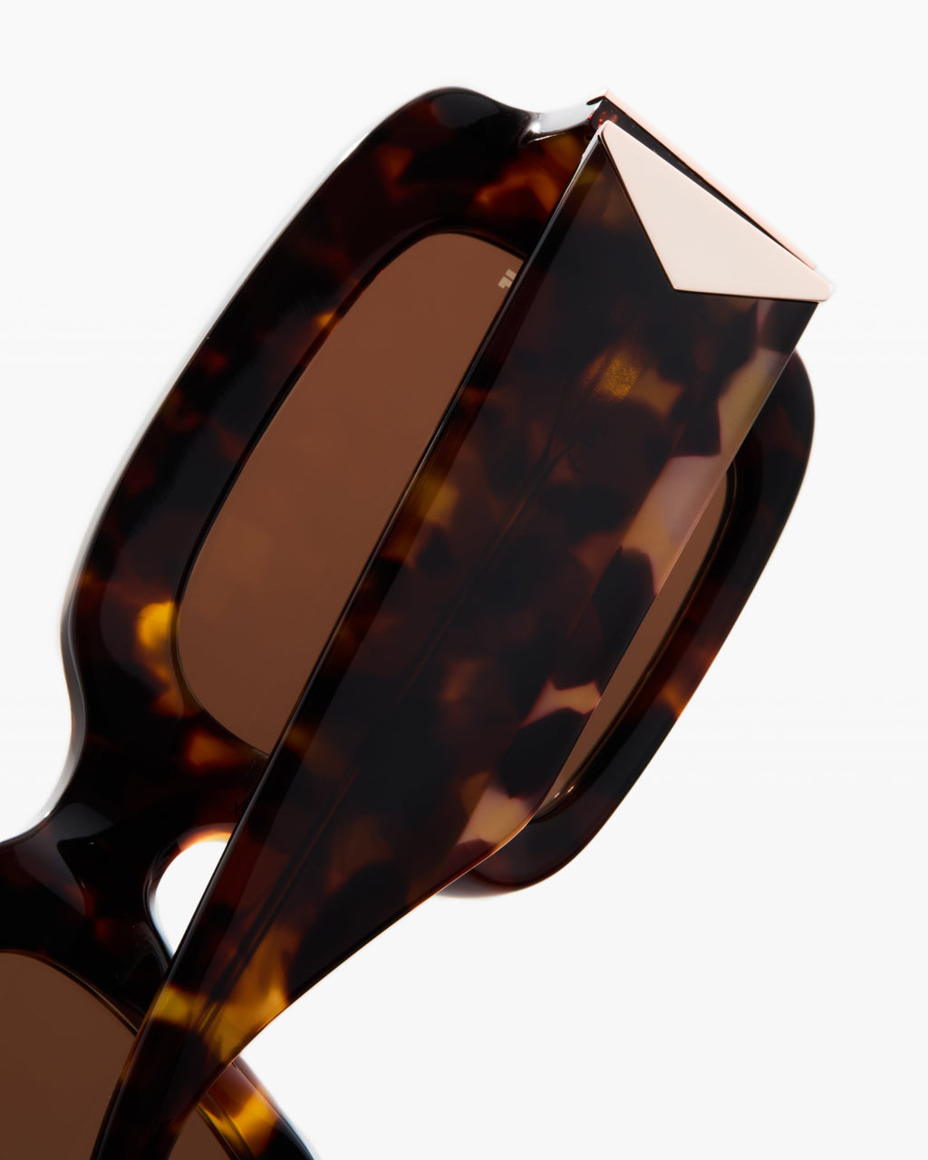 The Gioia Rectangular Women's Sunglasses in Dark Tortoise