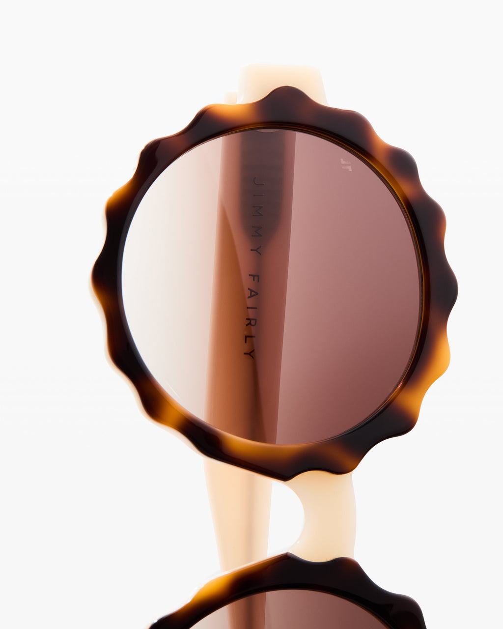 La Lily Rond Lunettes de Soleil pour femme in Crème